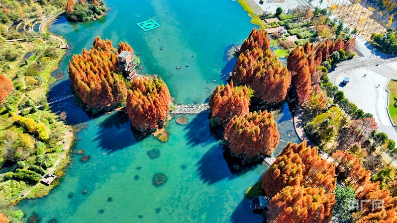 瞰贵州丨这里的初冬 就像打翻了的调色盘