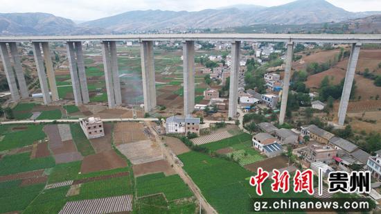 贵州省<a href=//www.hp-dv.com target=_blank class=infotextkey>毕节</a>市威宁自治县中水镇早熟种植地块与村庄、桥梁、道路相互映衬,犹如一幅画卷。(航拍图) 贵州省<a href=//www.hp-dv.com target=_blank class=infotextkey>毕节</a>市威宁自治县中水镇早熟种植地块与村庄、桥梁、道路相互映衬,犹如一幅画卷。(航拍图)