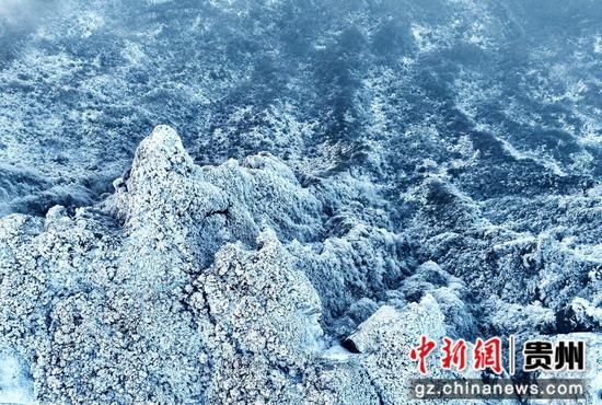 在贵州省道真仡佬族苗族自治县大沙河境内拍摄的雪景。 在贵州省道真仡佬族苗族自治县大沙河境内拍摄的雪景。
